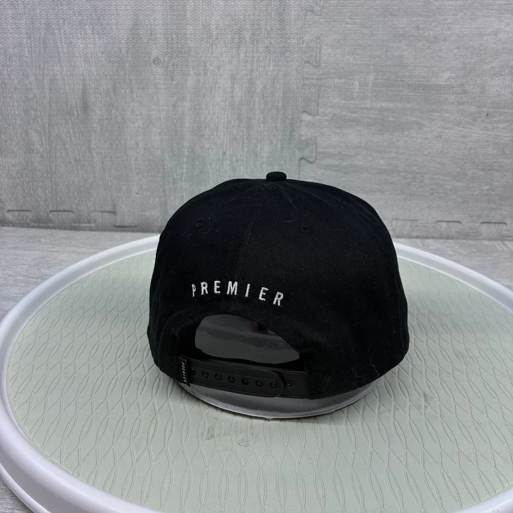 Premier Skateboards Hat Cap Snapback Black Embroidered PS Logo‎ Baseball Cap